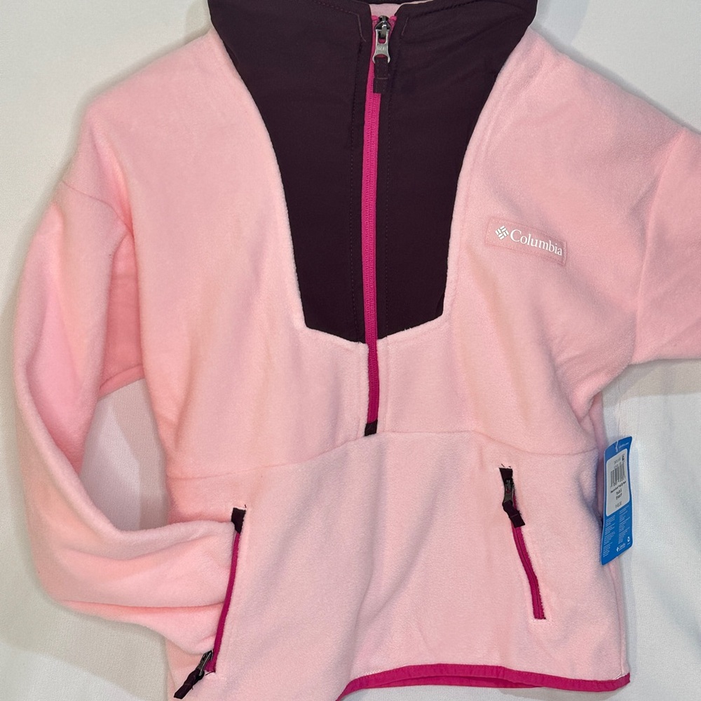 Columbia Pink and Burgundy Fleece Pullover